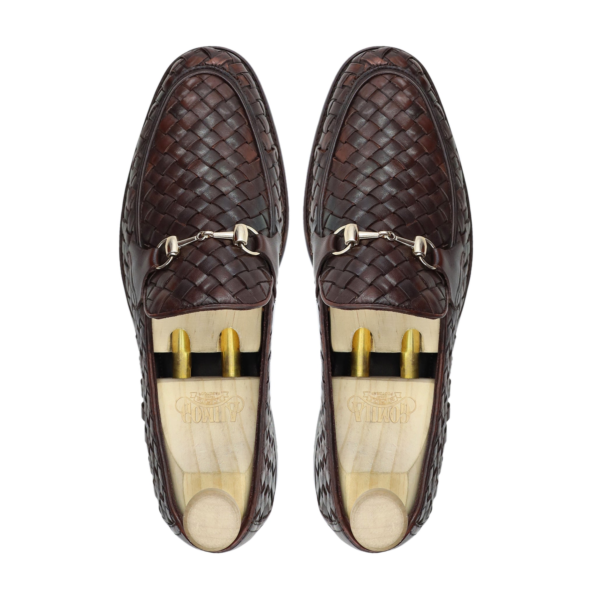 Engabreen - Men's Dark Brown Hand Woven Calf Leather Loafer