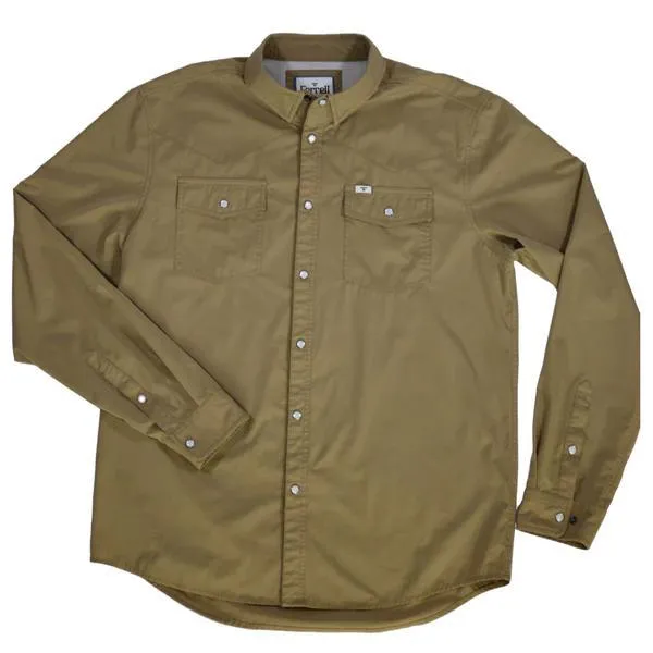 Ferrell Khaki Long Sleeve Snap Shirt