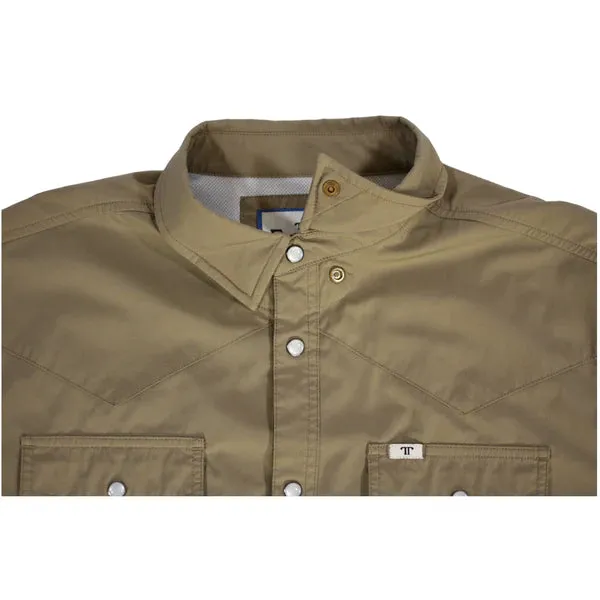 Ferrell Khaki Long Sleeve Snap Shirt