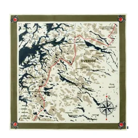 Fjallraven Swedish Classic Map Scarf Green