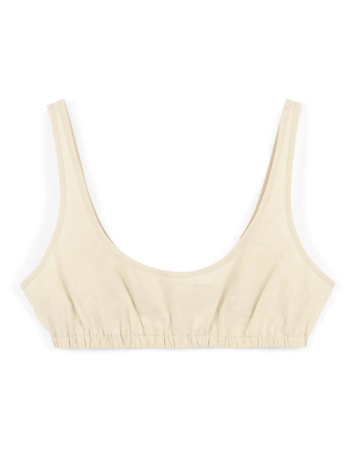 Gathered Bralette - Eggshell Parchment Poplin