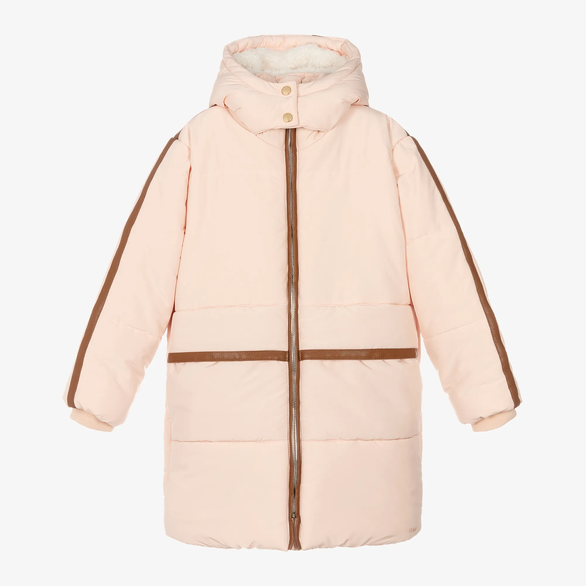 Girls Pink Hooded Coat