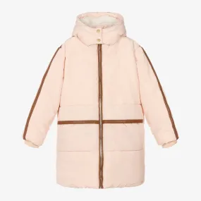 Girls Pink Hooded Coat