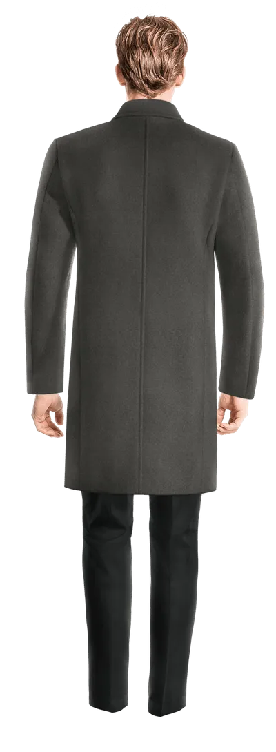 Grey Long Double breasted overcoat