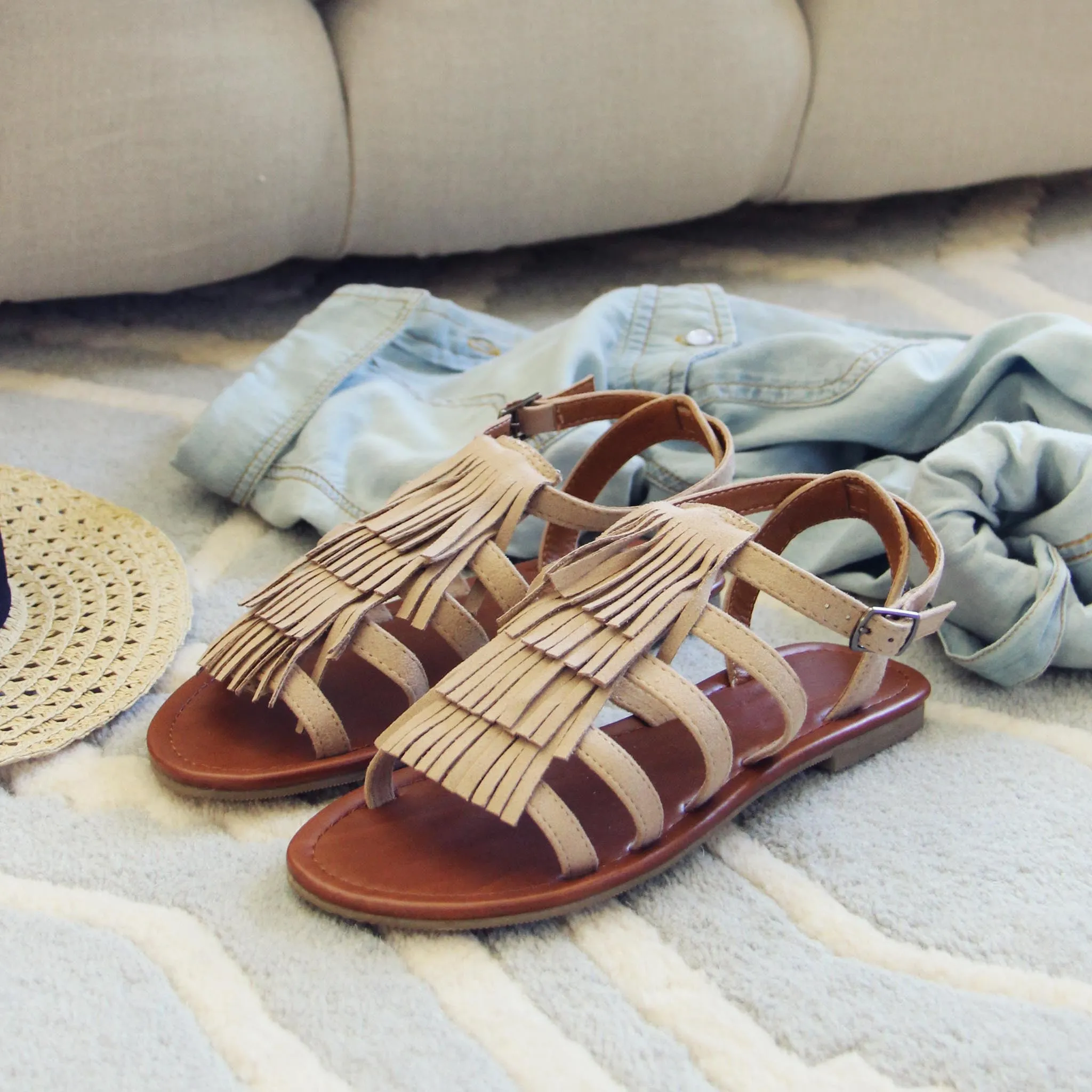 Groove Fringe Sandals