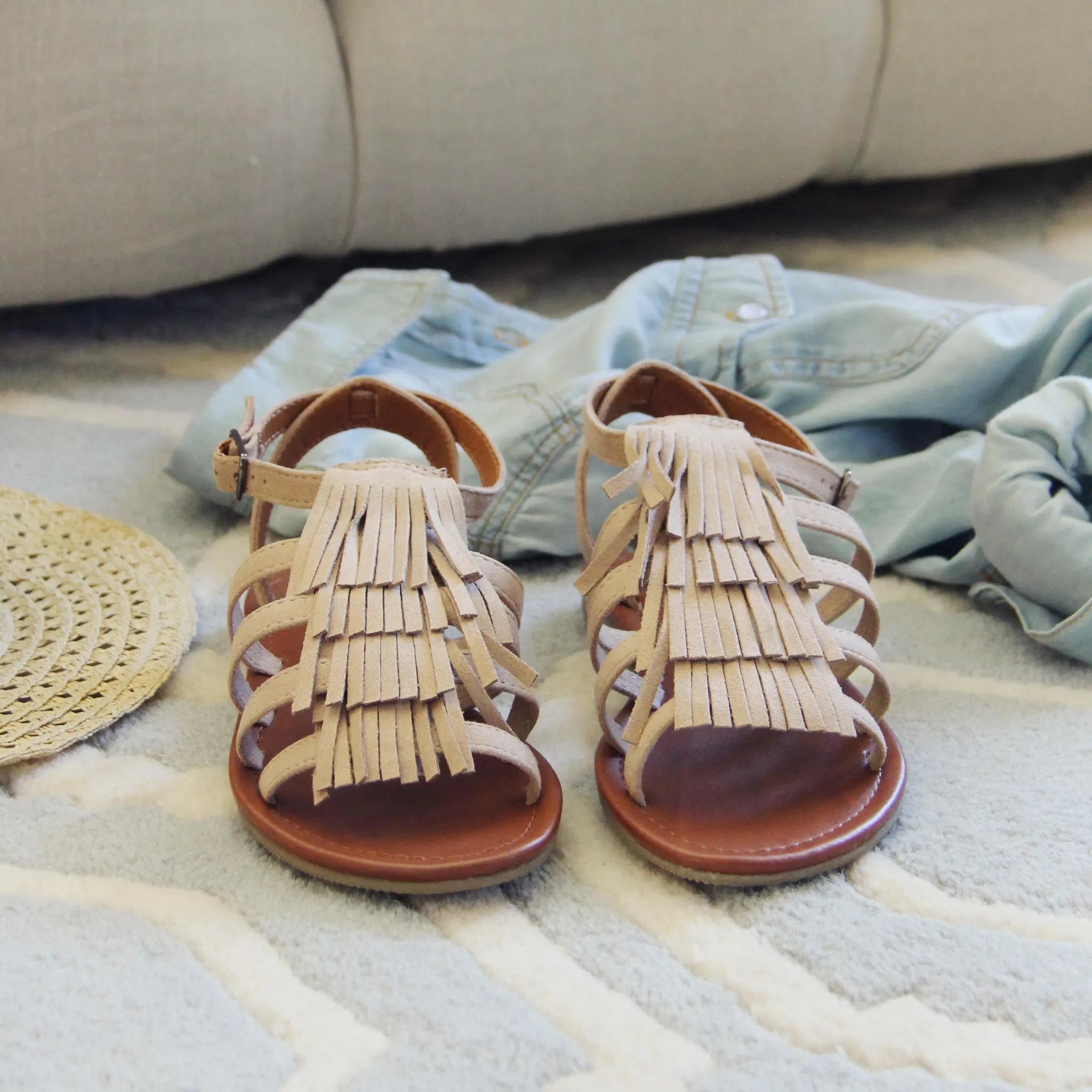 Groove Fringe Sandals