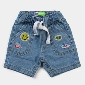 Infant Boys Denim Stretch Short Hi-Ice Blue