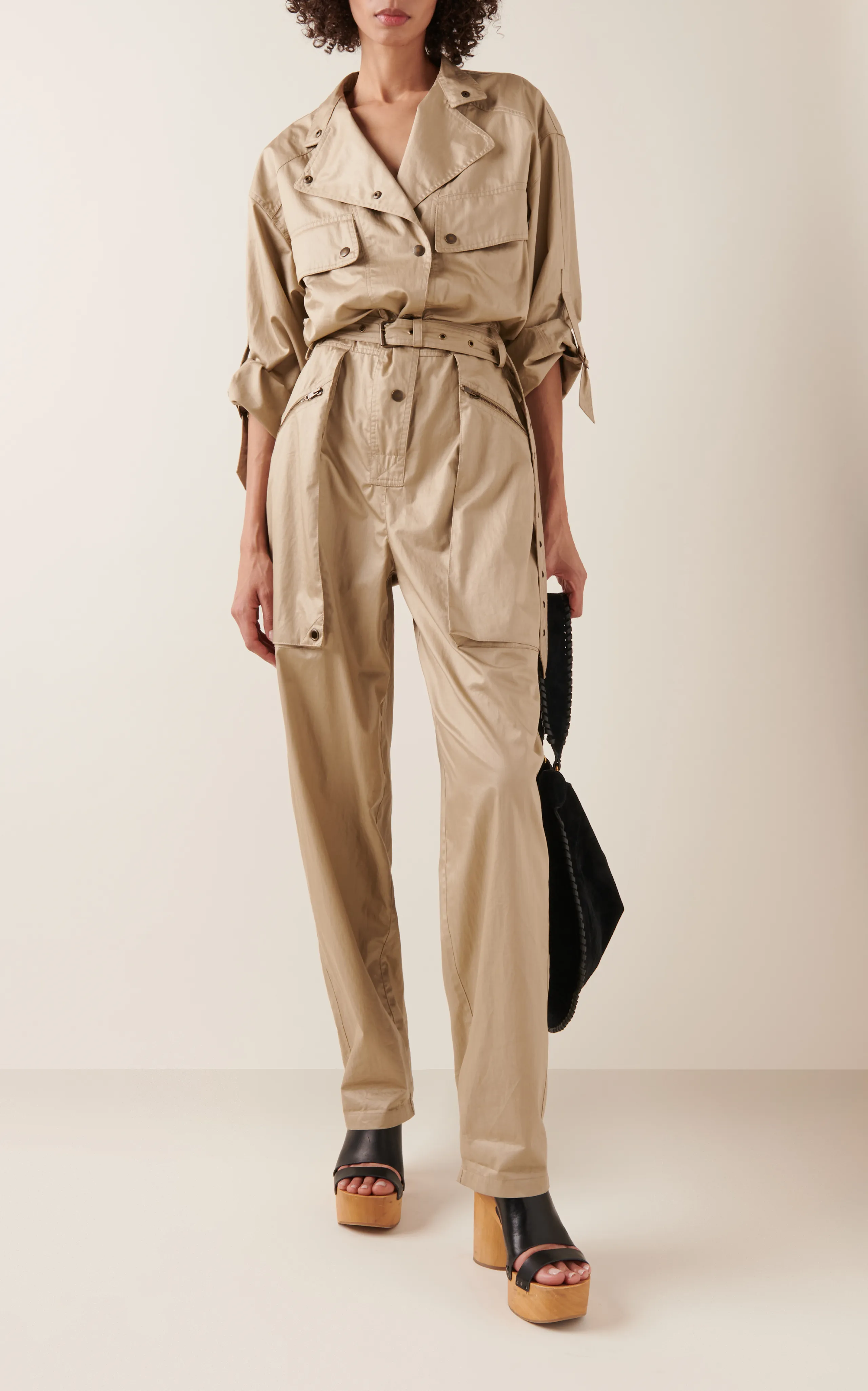 Isabel Marant Jocelyne Cotton Cargo Jumpsuit