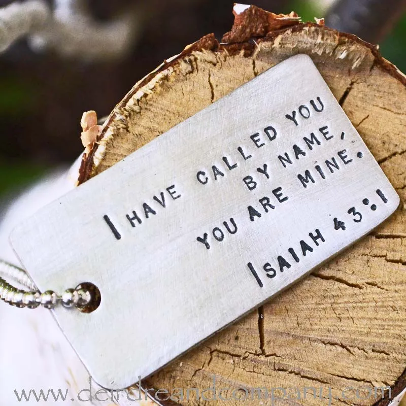 Isaiah 43:1 Dog Tag