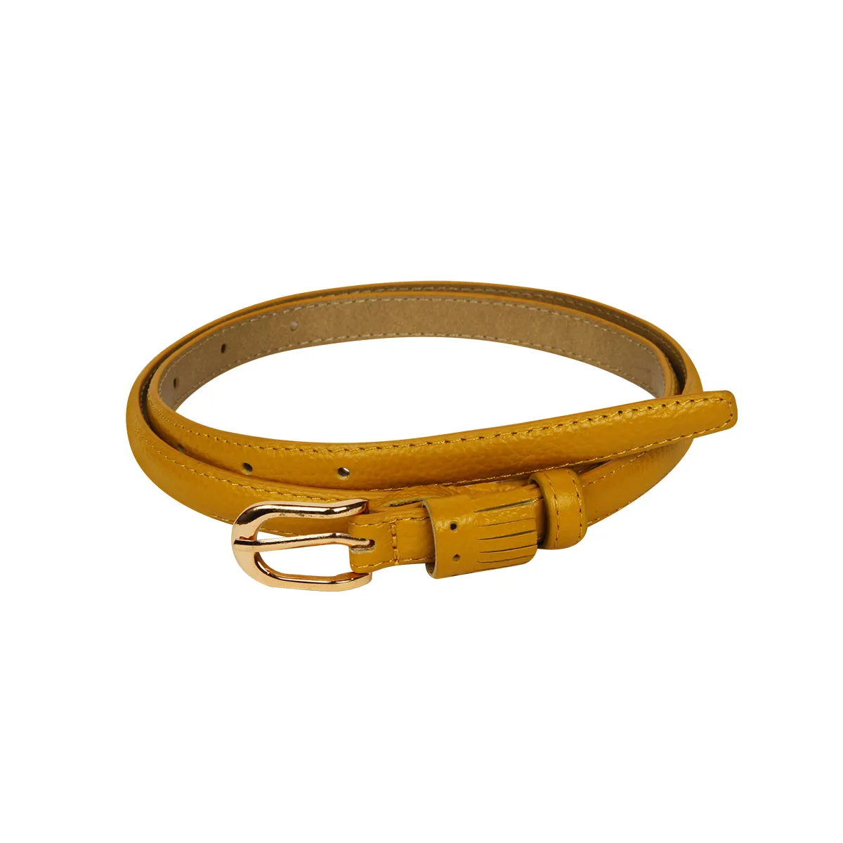 Kazo Mustard Thin Belt