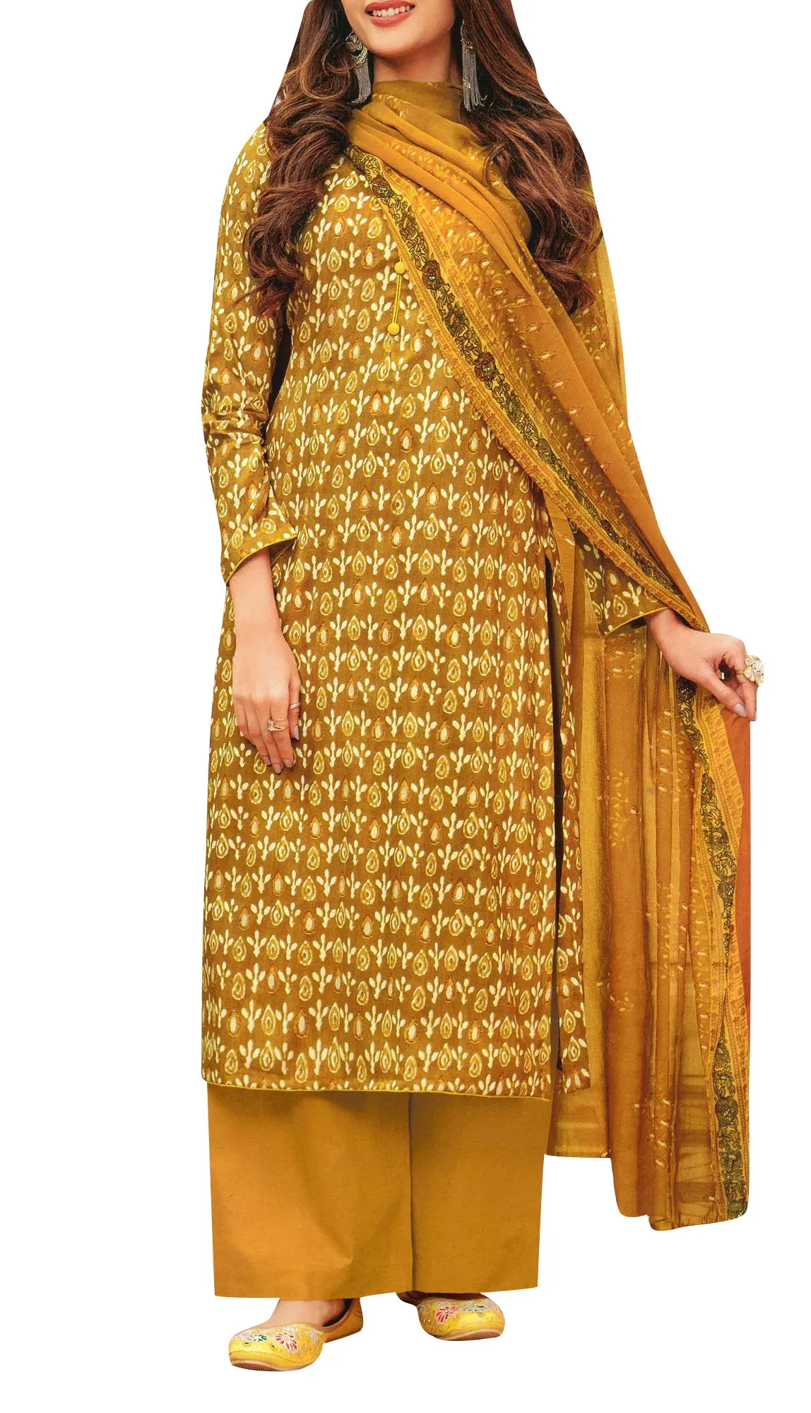 ladyline Rayon Foil Printed Salwar Kameez Dress for Women with Pants & Chiffon Dupatta(RPSK SPAR920)