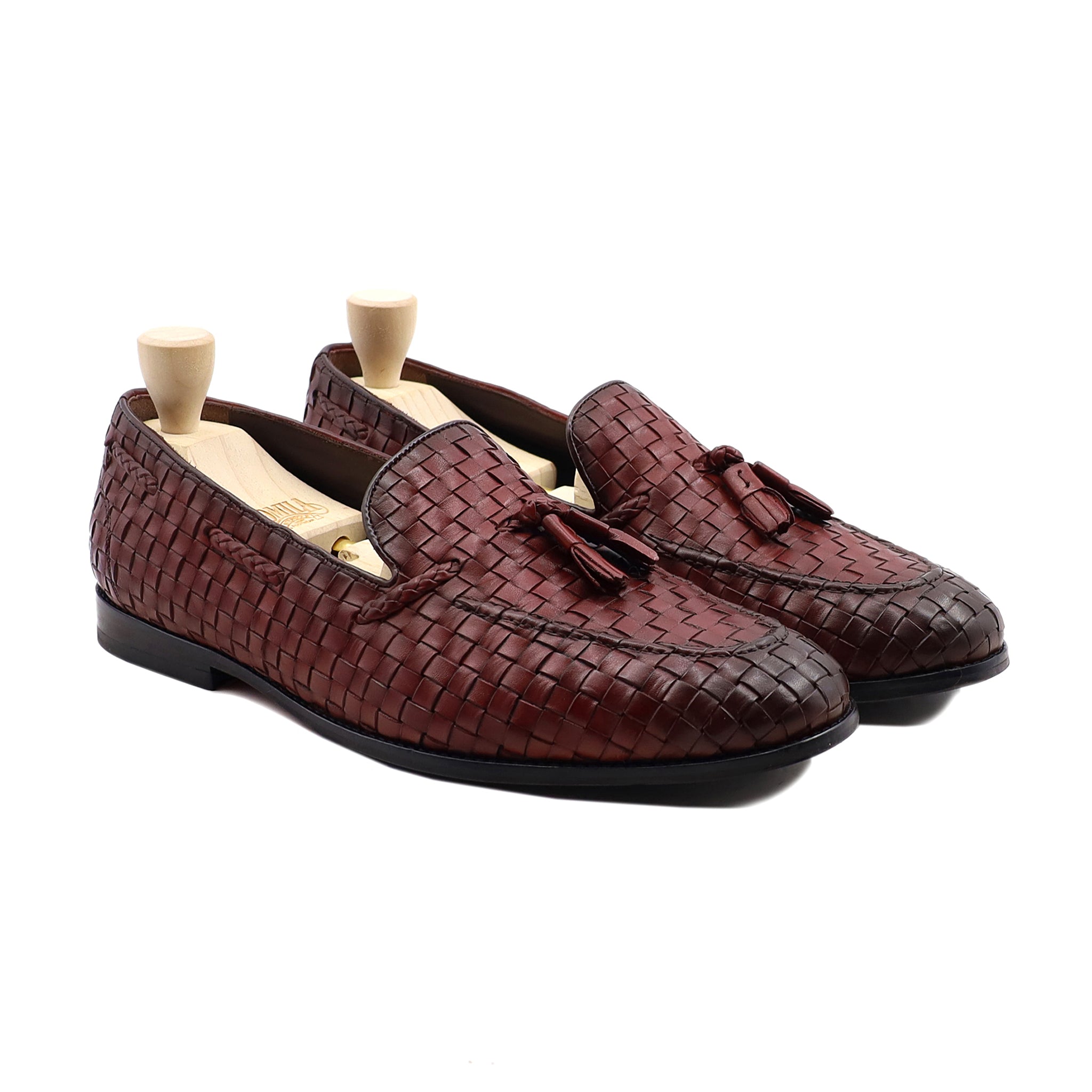 Louuisvlille - Men's Oxblood Hand Woven Leather Loafer