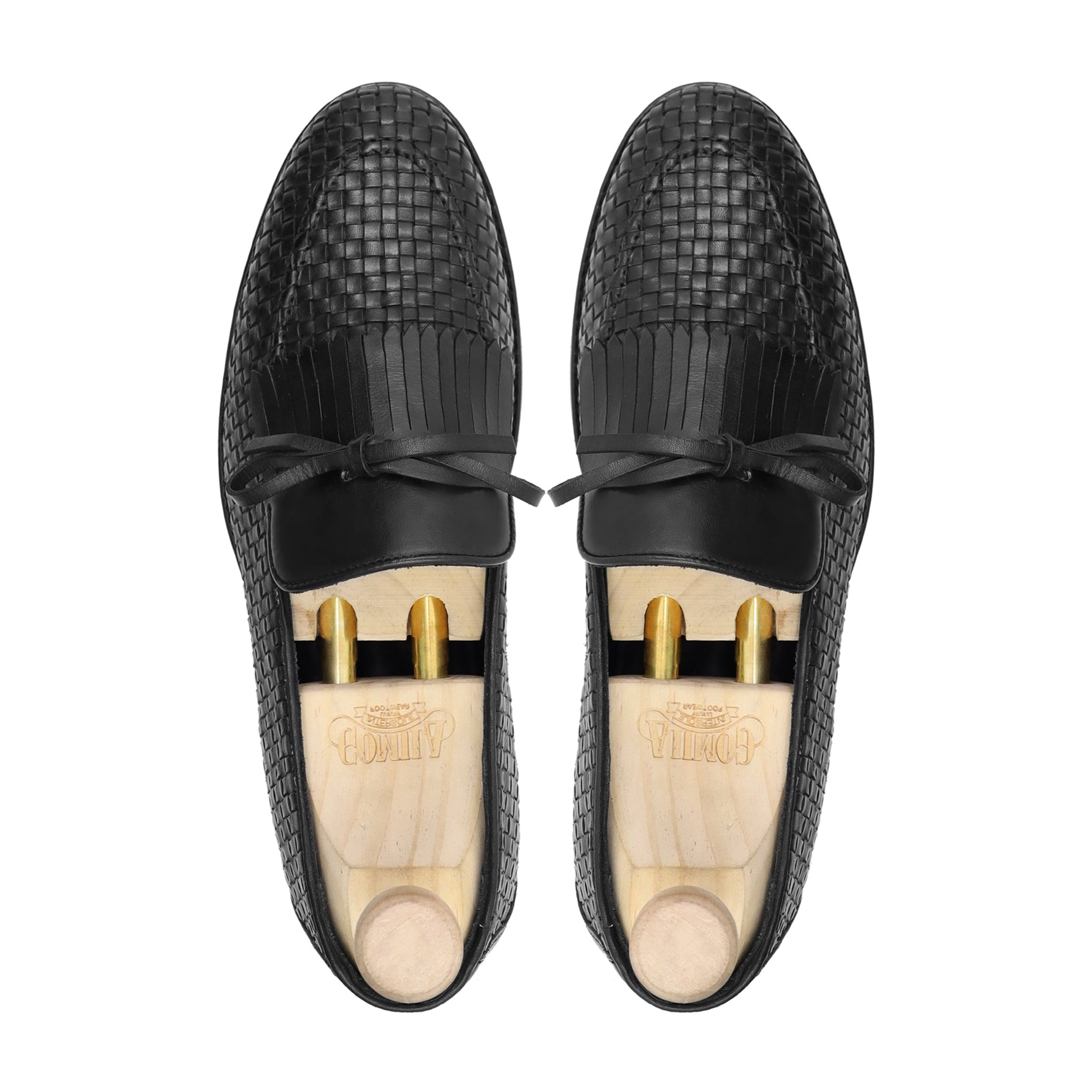 Lublin - Men's Black Hand Woven Leather Loafer