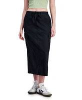 Macy's Hippie Rose Juniors' Cotton Drawstring-Waist Cargo Maxi Skirt