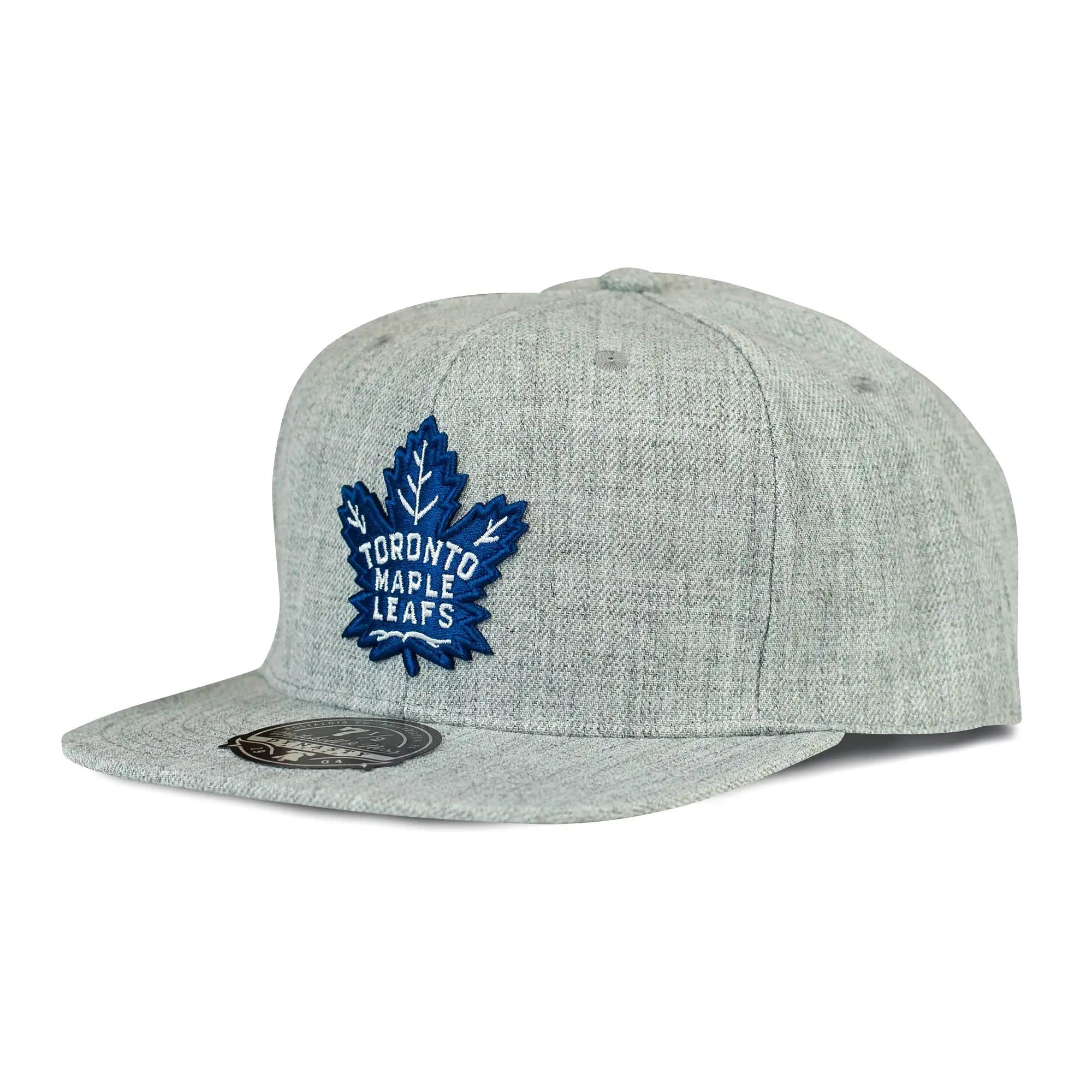 Maple Leafs Mitchell & Ness Men's Team Ground Fitted Hat - GREY