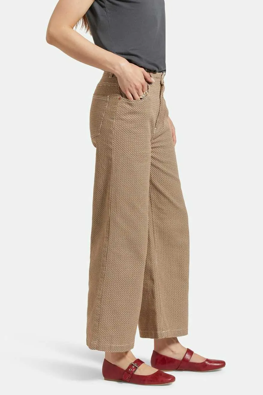 Margo Cropped 5-Pocket Pant - Whitecap/Pine Houndstooth