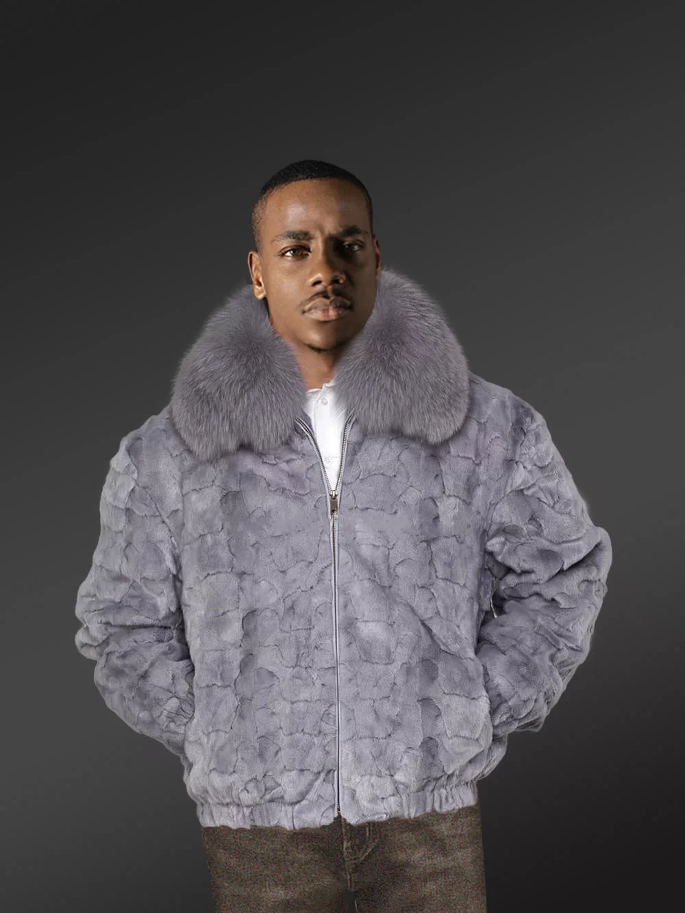 Men Long Mink Coat