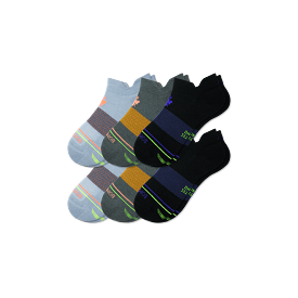 Men's Merino Wool Blend Athletic Ankle Sock 6-Pack