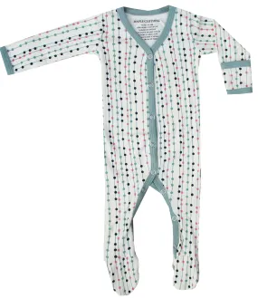 Organic Cotton Baby Clothes Footed Romper Sleeper GOTS Certified (Natural)