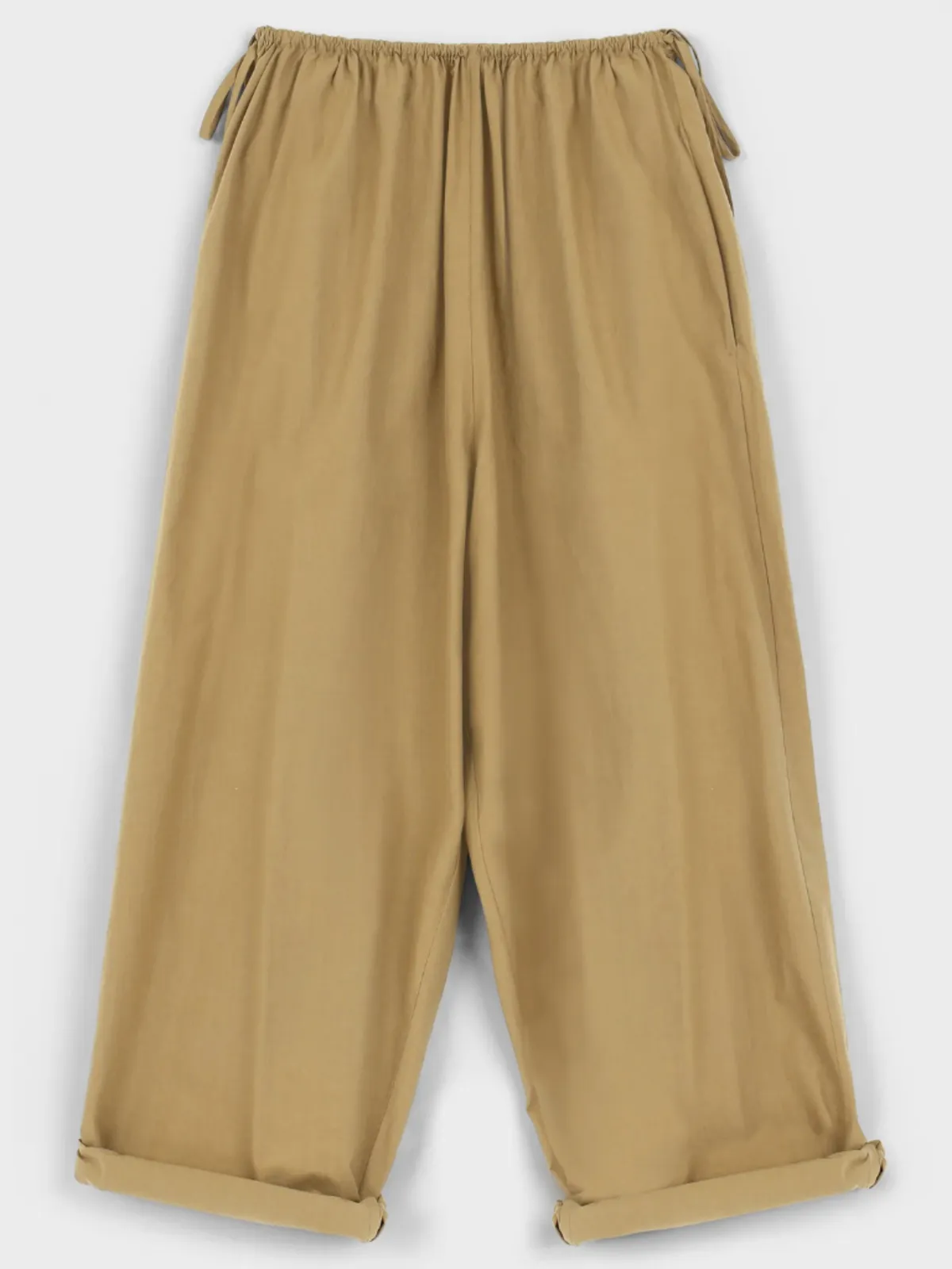 Parchment Poplin Balloon Pant - Khaki