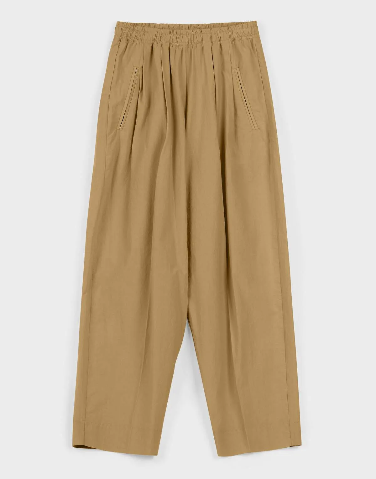 Parchment Poplin Relaxed Lean Trouser  - Khaki