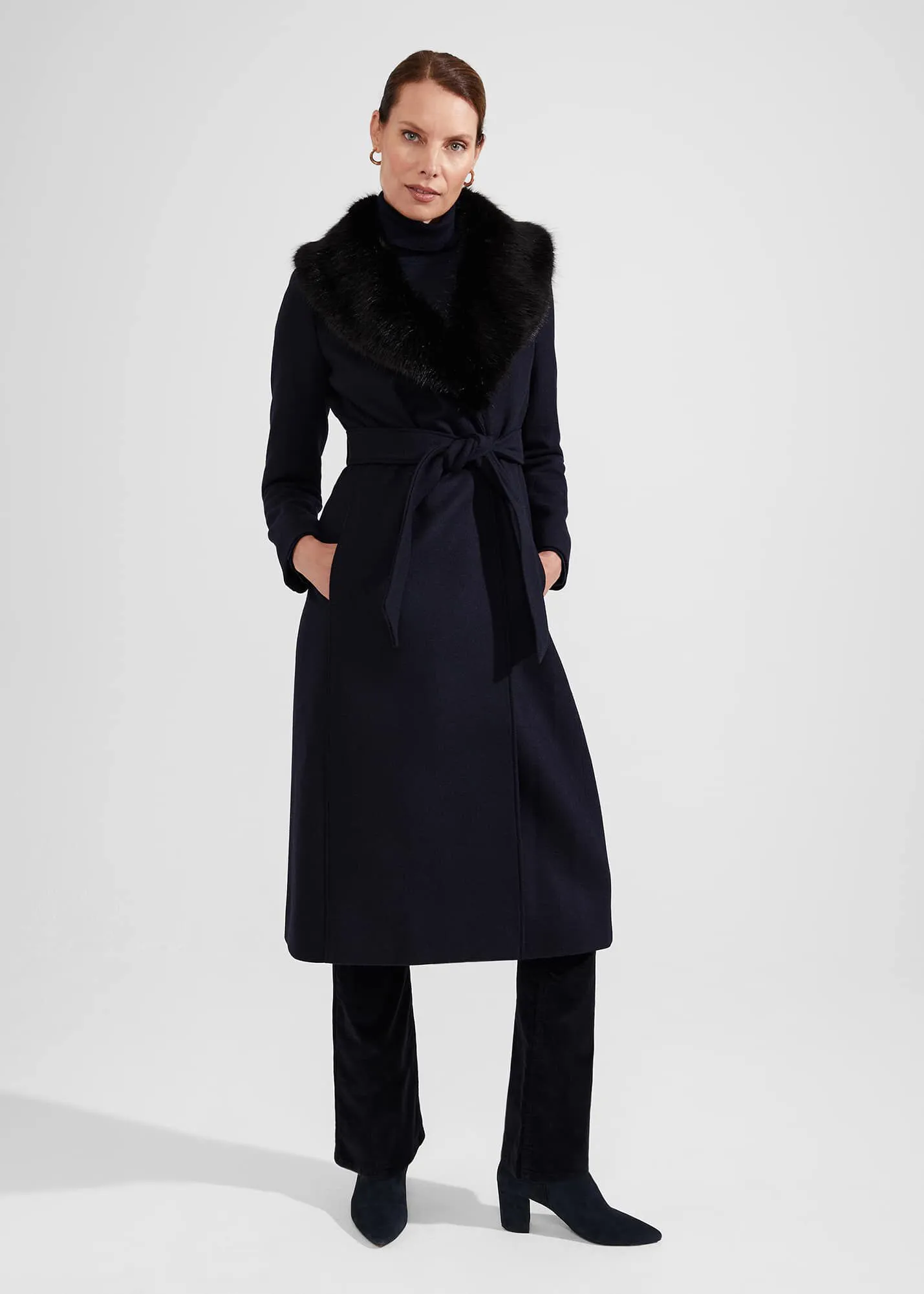 Petite Arielle Wool Blend Coat 