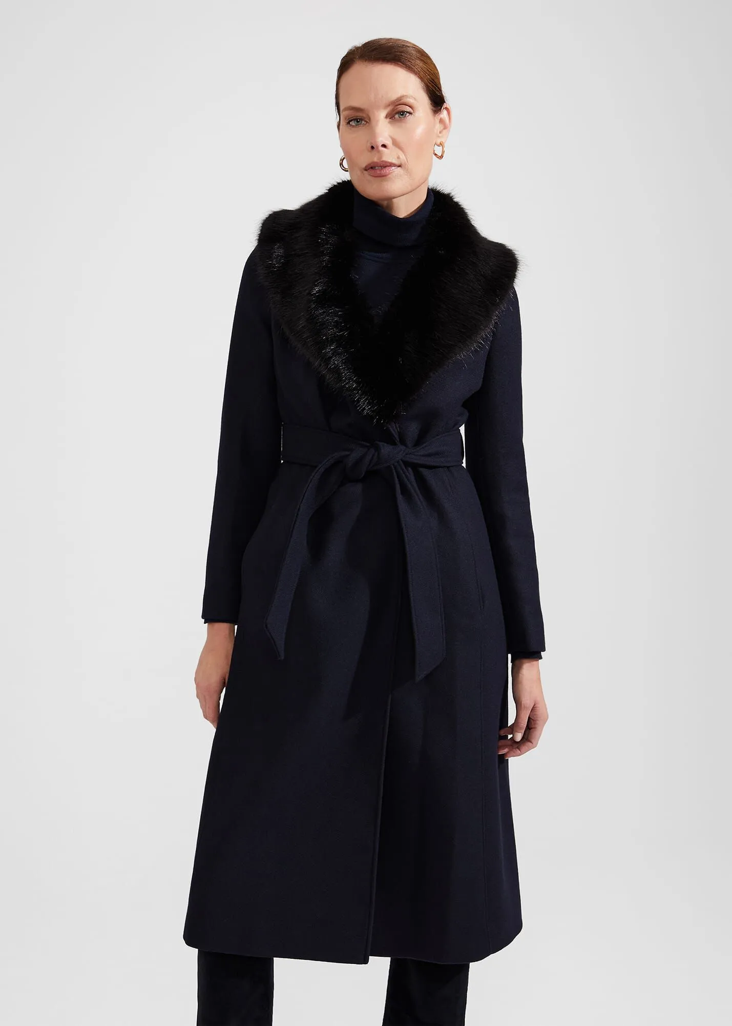 Petite Arielle Wool Blend Coat 