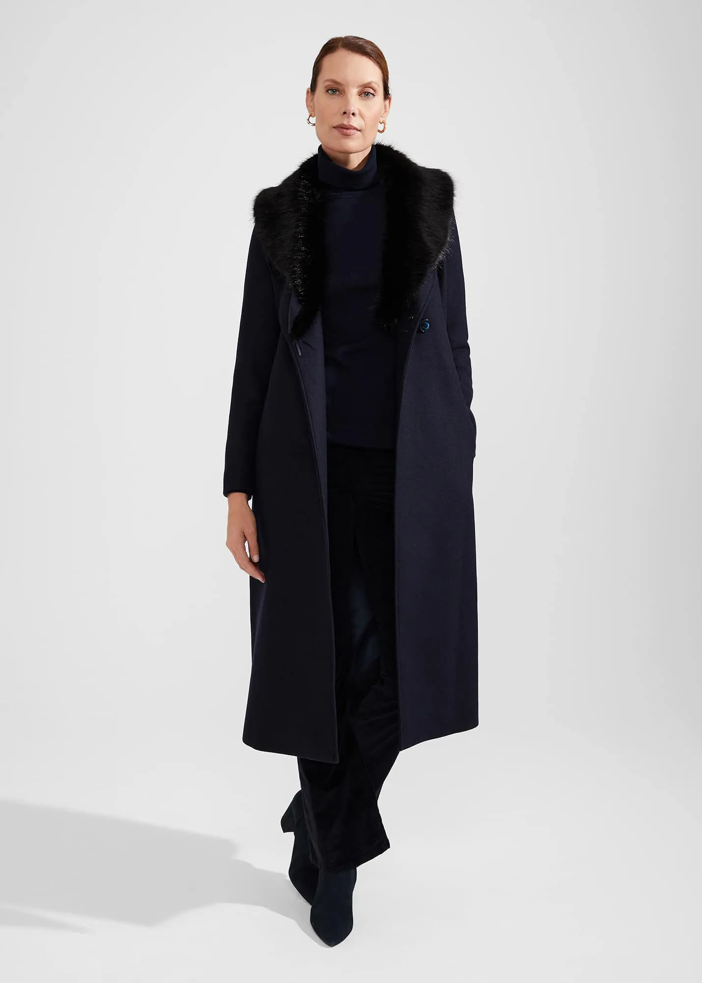 Petite Arielle Wool Blend Coat 