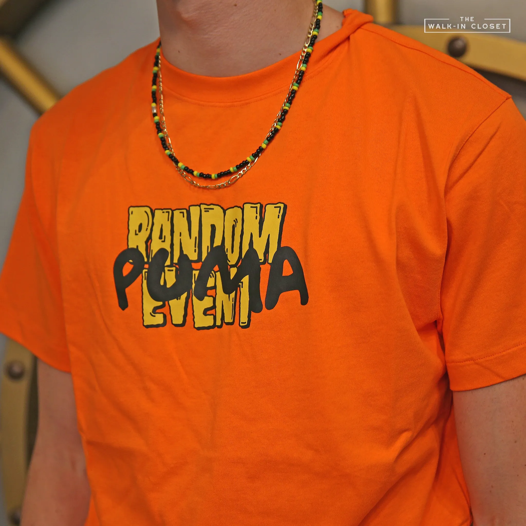 PUMA X RANDOMEVENT TEE VERMILLION ORANGE - 596665-40