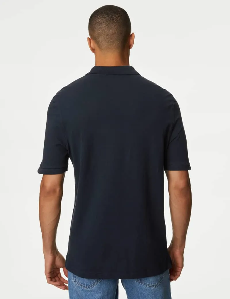 Pure Cotton Pique Polo Shirt