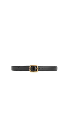 Rectangular Buckle Belt - Black