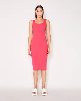 RIB TWO WAY DRESS - ROUGE RED