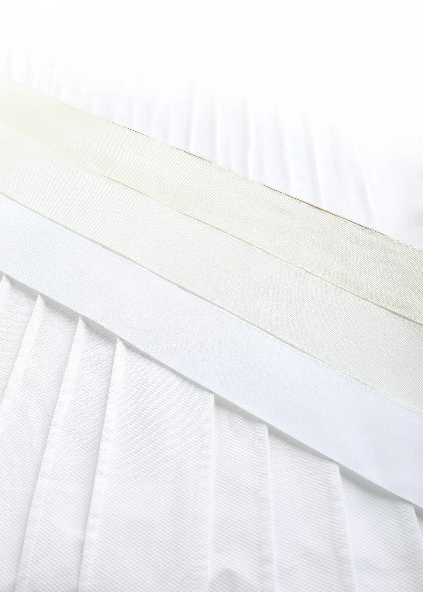 Ribbon Belt, Wide - White