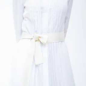 Ribbon Belt, Wide - White