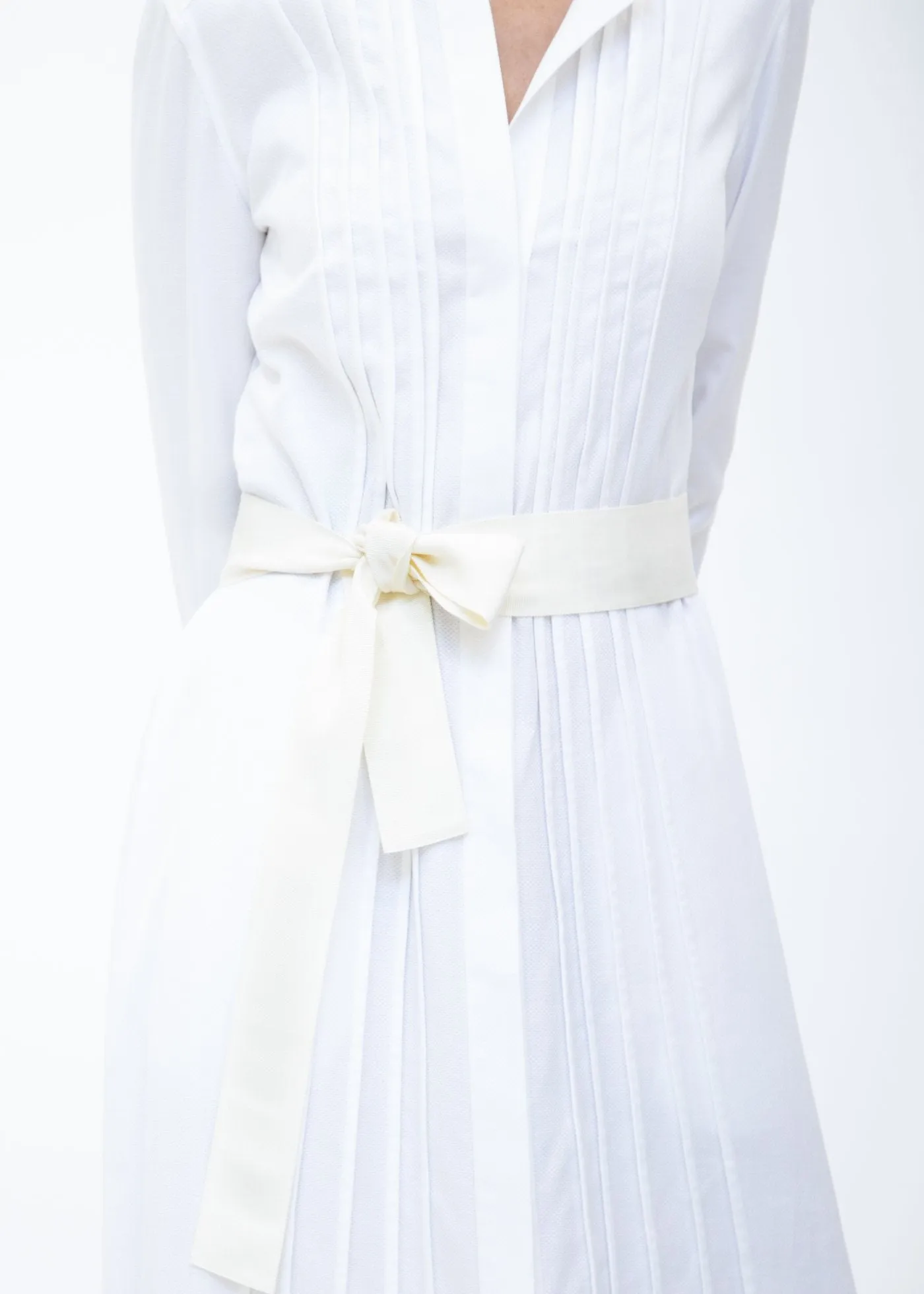 Ribbon Belt, Wide - White