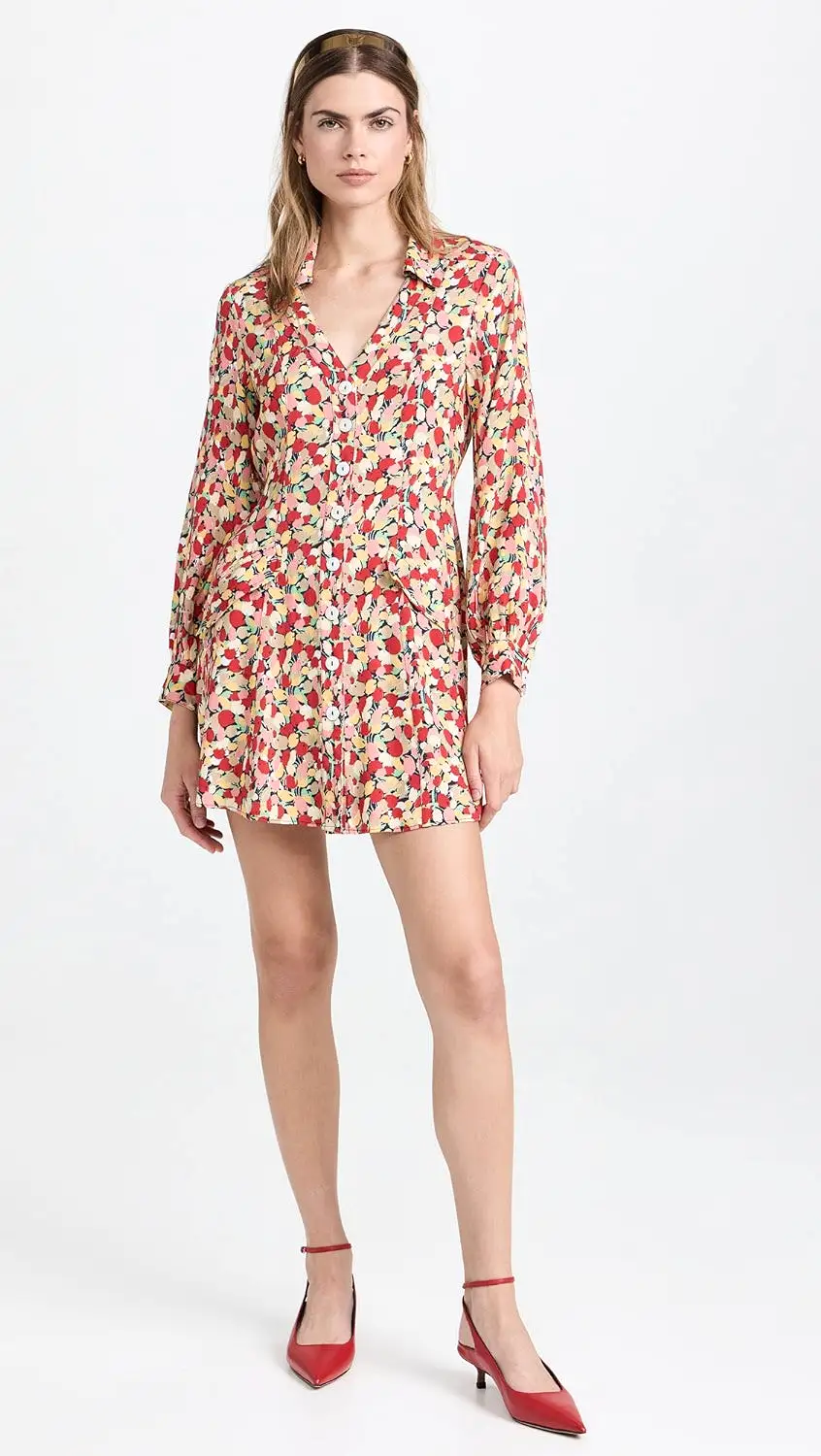 Rixo Olina Dress Spring Tulip Red