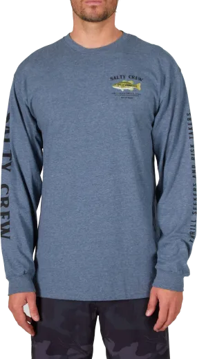 Salty Crew Men's Bigmouth Long-Sleeve Premium Tee Athletic Heather | Buy Salty Crew Men's Bigmouth Long-Sleeve Premium