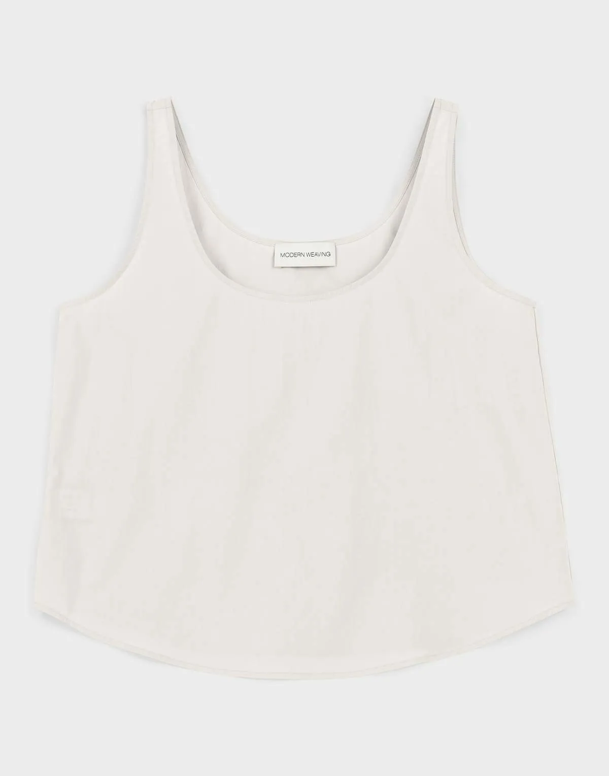 Scoop Tank - Off White Parchment Poplin