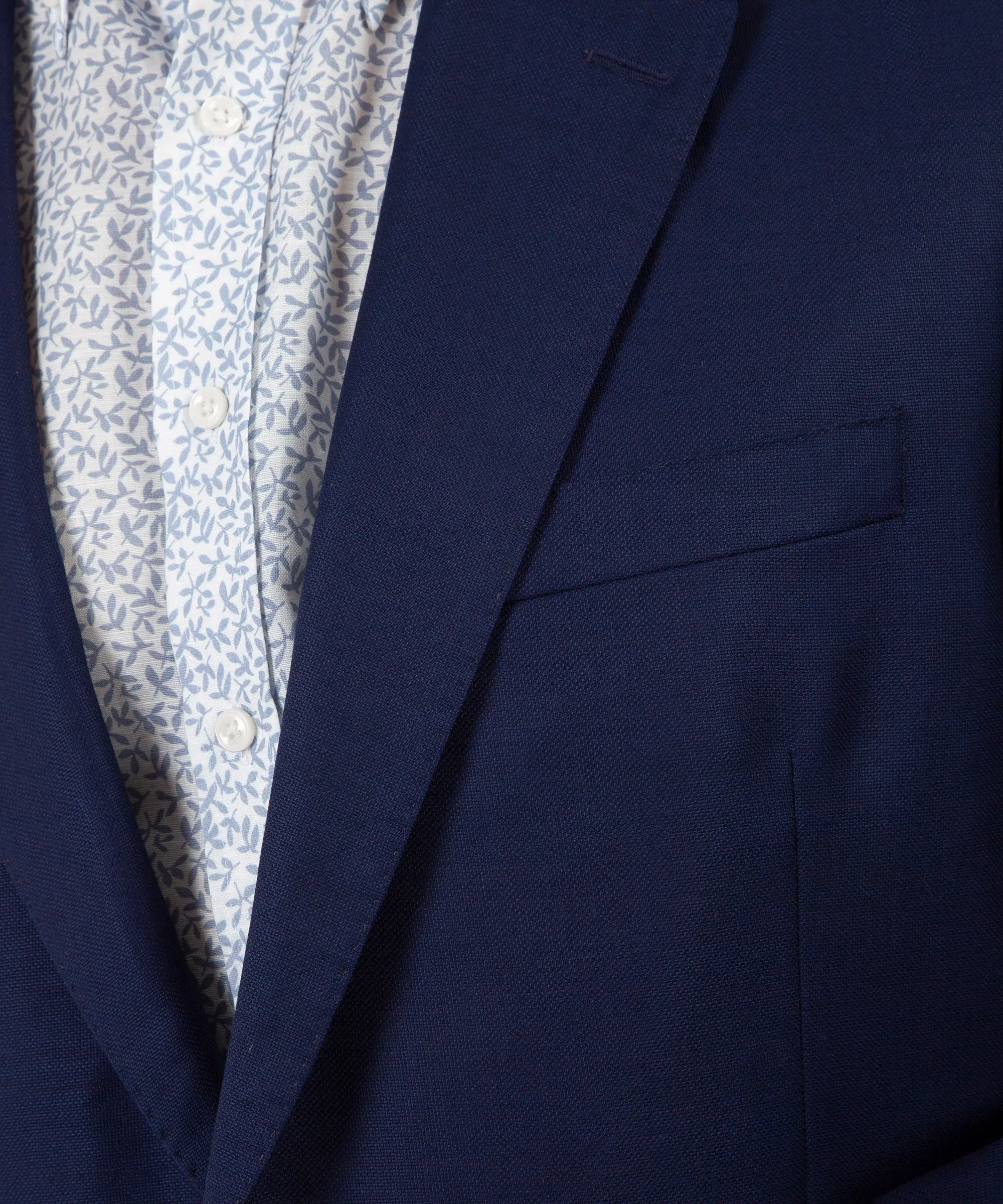 Signature Solid Navy 100% Superfine Wool Sport Coat