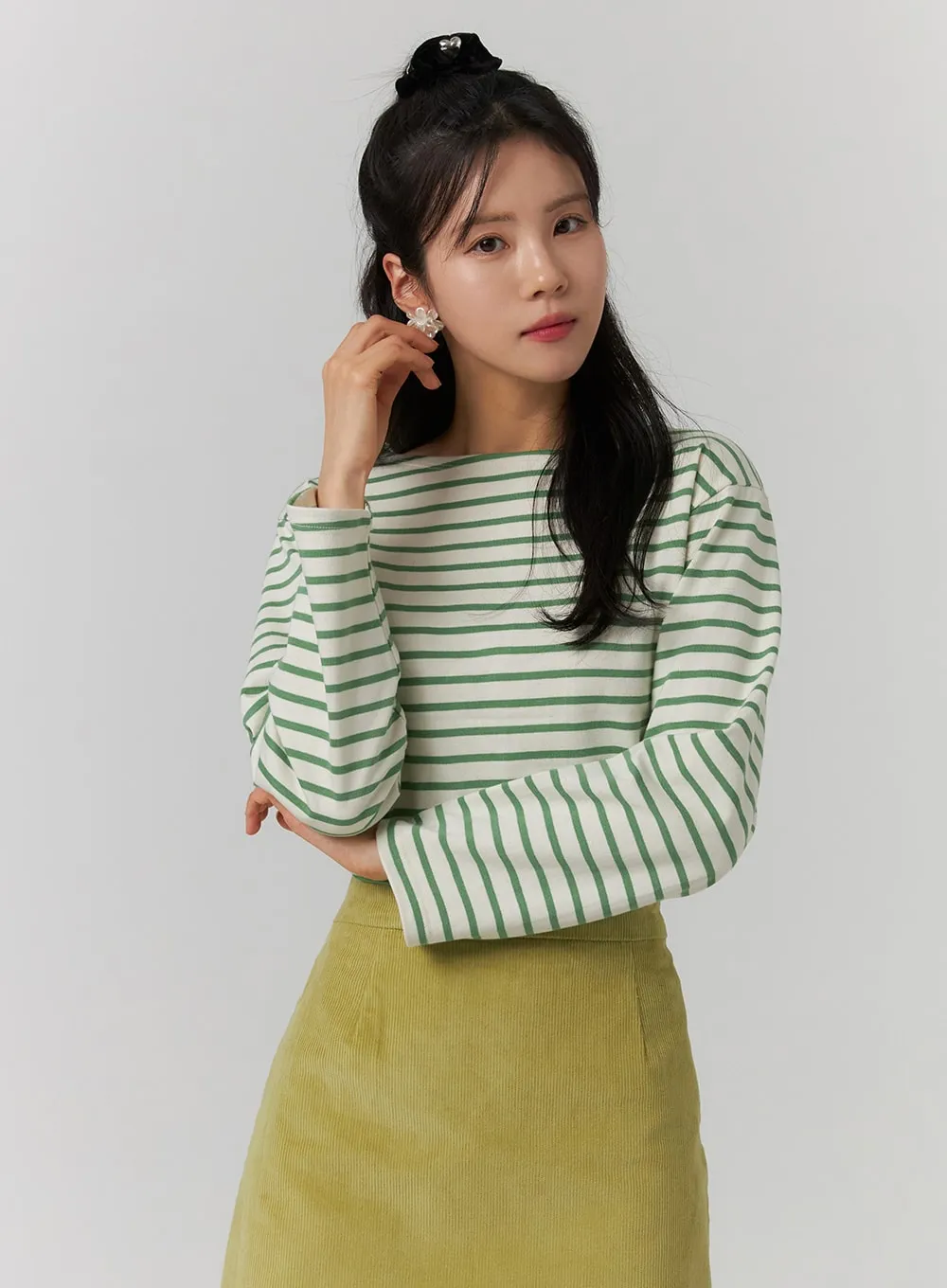 Striped Long Sleeve Top OJ423