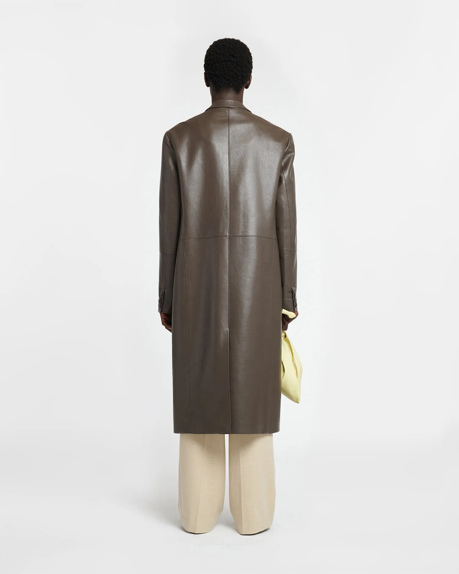 Sverre - Regenerated Leather Coat - Coffee Bean