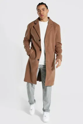 Tall Summer Wool Overcoat | boohooMAN UK