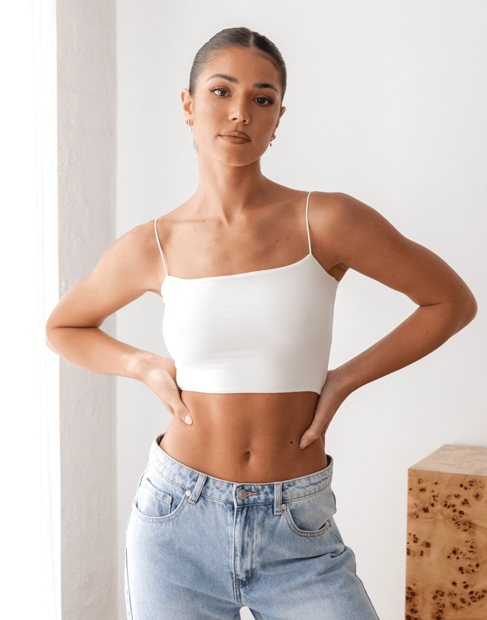 Tammy Crop Top (White)