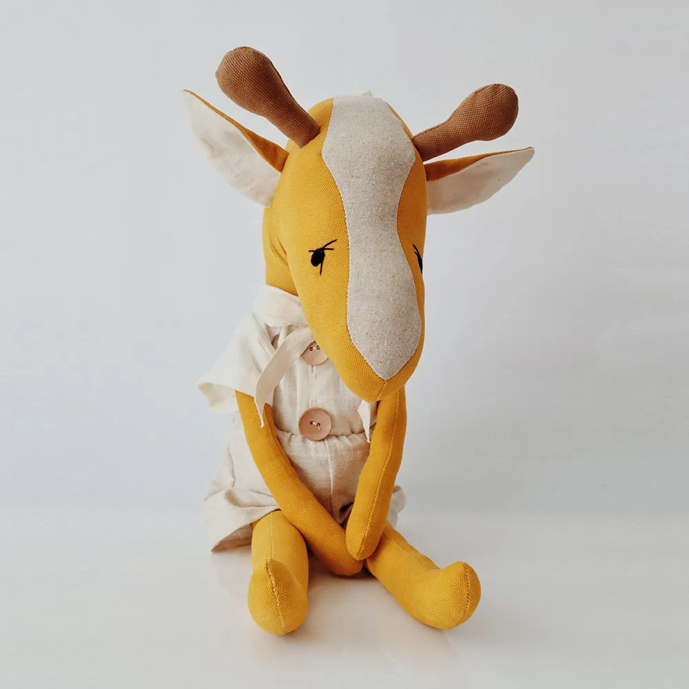 Teo The Giraffe With Handmade Clothes