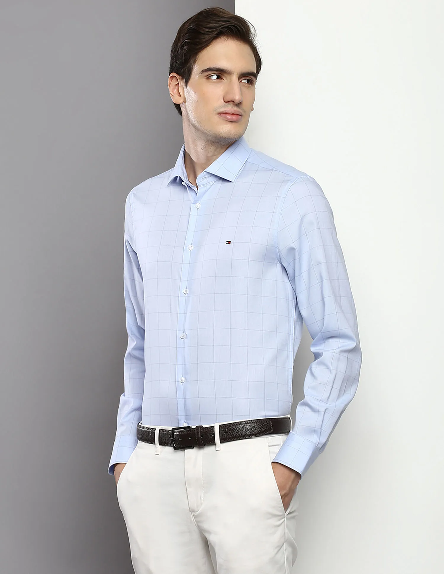 Tommy Hilfiger Flex Windowpane Check Twill Shirt