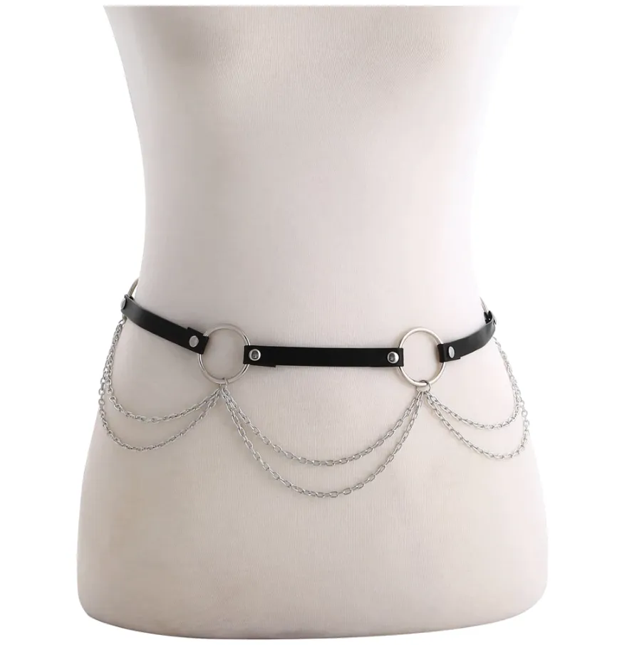 Triple Hoop Chain Belt