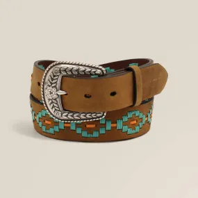 Turquoise Diamond Embroidery Belt