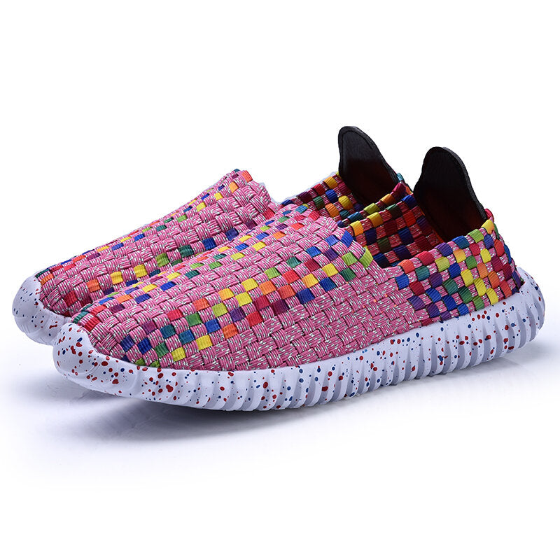 US Size 5-9 Women Shoes Hand Woven Breathable Net Hollows Beach Summer