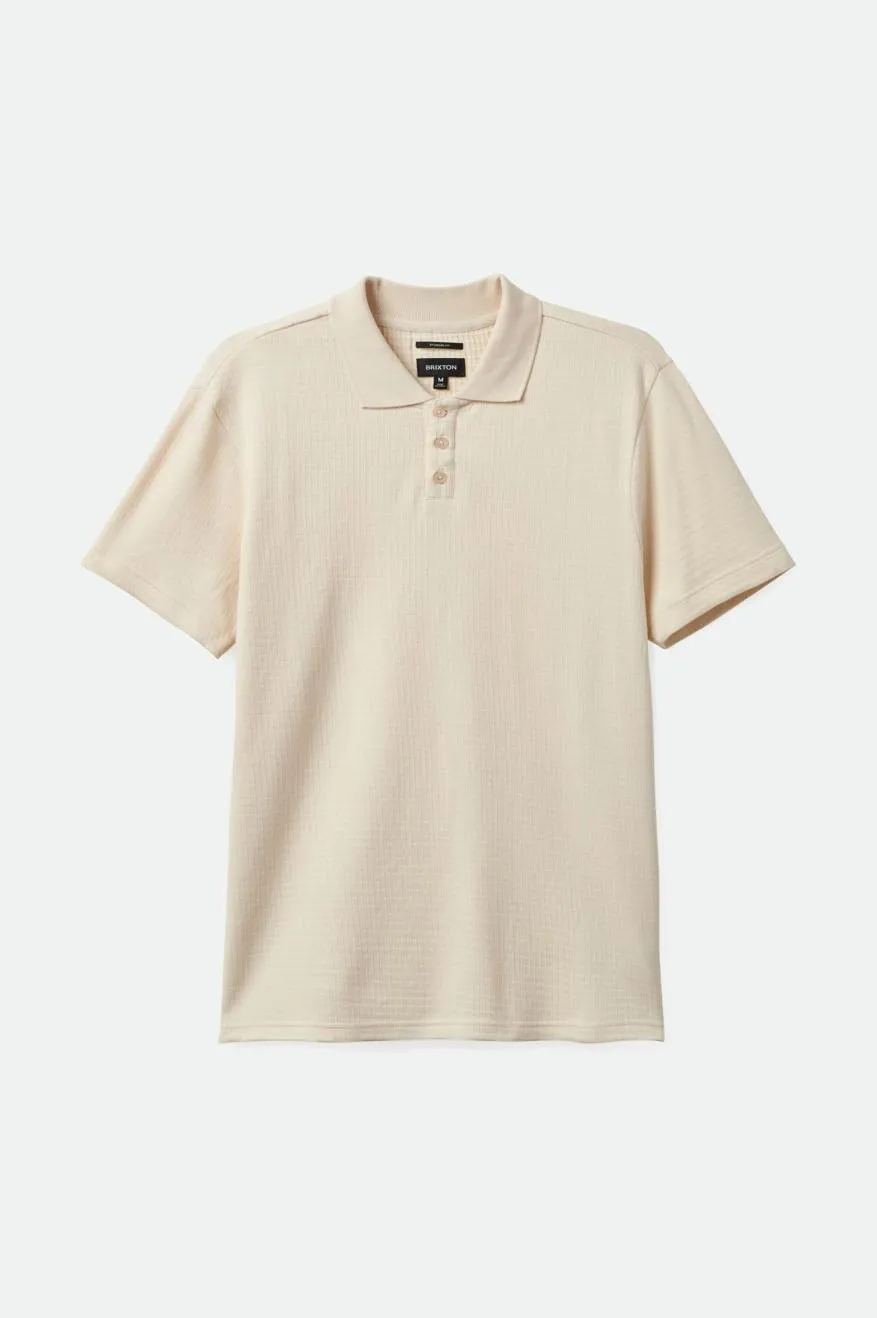 Waffle S/S Polo - Whitecap