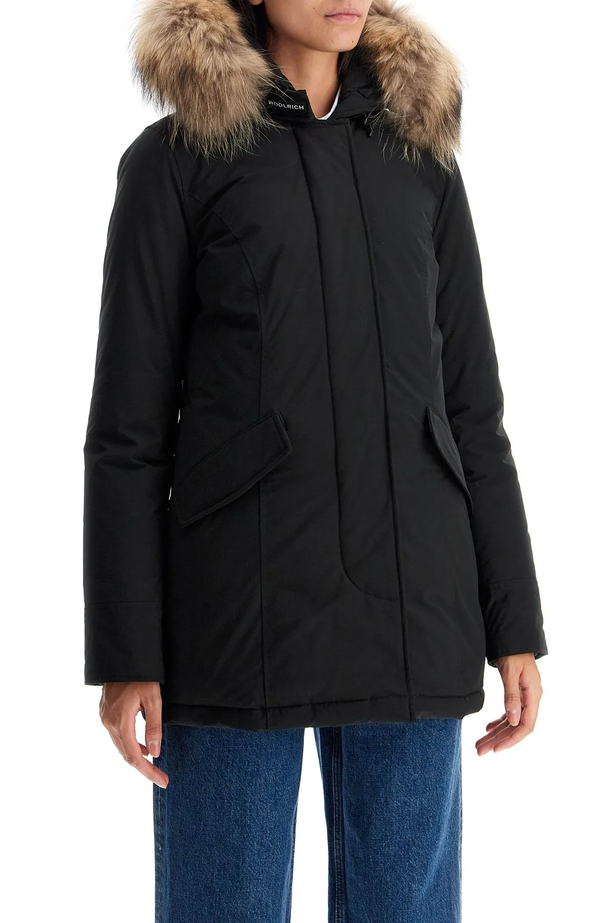 Woolrich Luxury Arctic Parka With Fur   Black